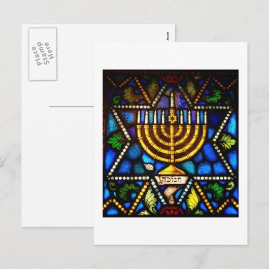 HAPPY HANUKKAH FEESTDAGENKAART (Voorkant / Achterkant)