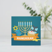 Happy Hanukkah Feestdagenkaart (Staand voorkant)
