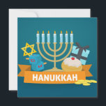 Happy Hanukkah Feestdagenkaart<br><div class="desc">Happy Hanukkah</div>