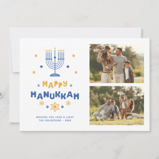 Happy Hanukkah Feestdagenkaart (Voorkant)