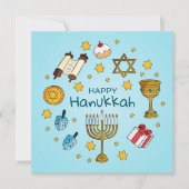 Happy Hanukkah Feestdagenkaart (Voorkant)