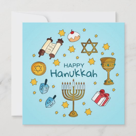 Happy Hanukkah Feestdagenkaart (Voorkant)