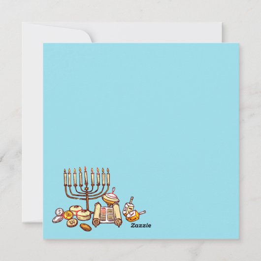 Happy Hanukkah Feestdagenkaart (Achterkant)