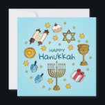 Happy Hanukkah Feestdagenkaart<br><div class="desc">Happy Hanukkah</div>