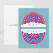 Happy Hanukkah Feestdagenkaart (Voorkant / Achterkant)