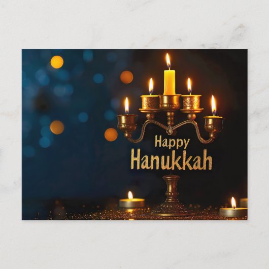 Happy Hanukkah Feestdagenkaart (Voorkant)