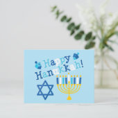 Happy Hanukkah Feestdagenkaart (Staand voorkant)