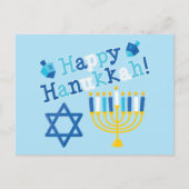 Happy Hanukkah Feestdagenkaart (Voorkant)