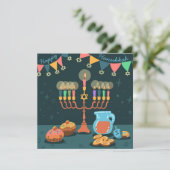 Happy Hanukkah Feestdagenkaart (Staand voorkant)