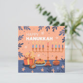 Happy Hanukkah Feestdagenkaart (Staand voorkant)