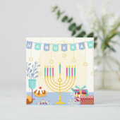 Happy Hanukkah Feestdagenkaart (Staand voorkant)