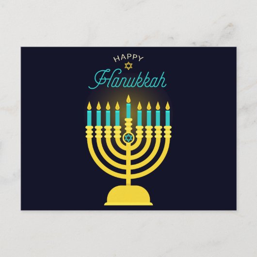 Happy Hanukkah Feestdagenkaart (Voorkant)