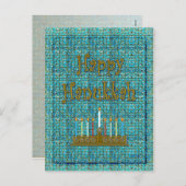 Happy Hanukkah Feestdagenkaart (Voorkant / Achterkant)