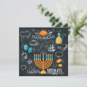 Happy Hanukkah Feestdagenkaart (Staand voorkant)