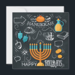 Happy Hanukkah Feestdagenkaart<br><div class="desc">Happy Hanukkah</div>