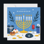 Happy Hanukkah Feestdagenkaart<br><div class="desc">Happy Hanukkah</div>