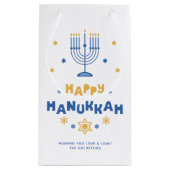 "Happy Hanukkah"-feestkaart Klein Cadeauzakje (Achterkant)