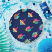 Happy Hanukkah Festival dreidel Holiday Decoration Papieren Bordje (Feest)