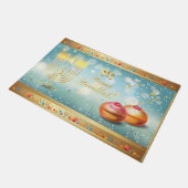 Happy Hanukkah Festival feestelijke decoratie Deurmat (Schuin)