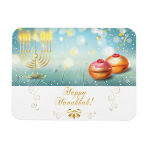 Happy Hanukkah Festival feestelijke decoratie Magneet