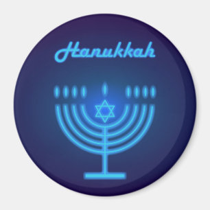 Happy Hanukkah-festival Menorah Logo Magneet