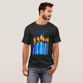 Happy Hanukkah Festival van de lichtster van David T-shirt (Voorkant volledig)