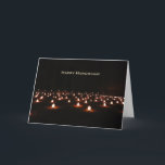 Happy Hanukkah, festival van het Wenskaart van Lic Kaart<br><div class="desc">Happy Hanukkah,  Festival of Lights Jewish Holiday Greeting Kaart. Origineel fotoveld van kaarsen door Marcia Socolik. Alle rechten voorbehouden © 2020 Marcia Socolik.</div>