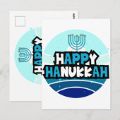 Happy Hanukkah - festival van lichten Briefkaart (Voorkant / Achterkant)