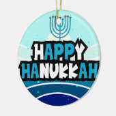 Happy Hanukkah - festival van lichten Keramisch Ornament (Links)