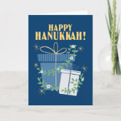 Happy Hanukkah Festival van Light Gifts Feestdagen Kaart (Voorkant)