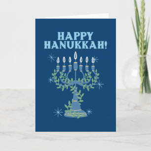 Happy Hanukkah Festival van Light Menorah Feestdagen Kaart