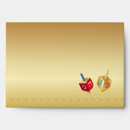 Happy Hanukkah Festival van Lights Gold Envelop