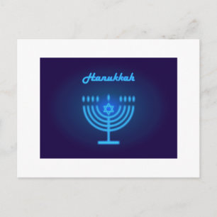 Happy Hanukkah-festival van Lights, Menorah-Logo Briefkaart
