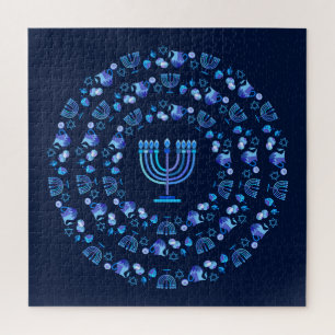Happy Hanukkah Festival van Lights Paty Mandala Legpuzzel