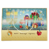 Happy Hanukkah Festival van Liight Gold Large Groot Cadeauzakje (Voorkant)