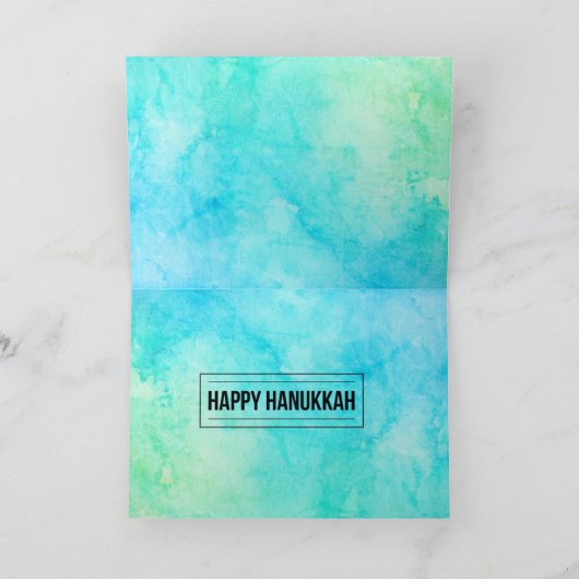 Happy Hanukkah 🕎 Folded Holiday Kaart (Binnen)