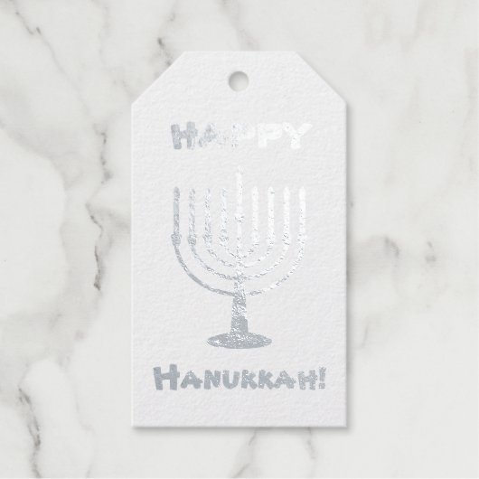 Happy Hanukkah Folie Gift Labels (Voorkant)