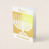 Happy Hanukkah Folie Kaarten (Voorkant)