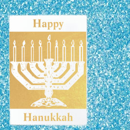 Happy Hanukkah Folie Kaarten