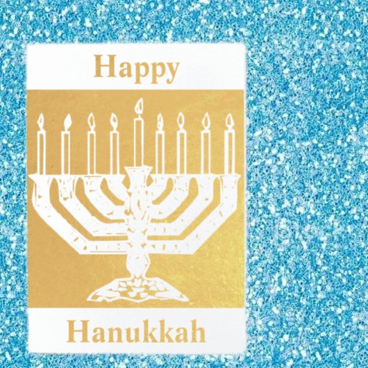 Happy Hanukkah Folie Kaarten
