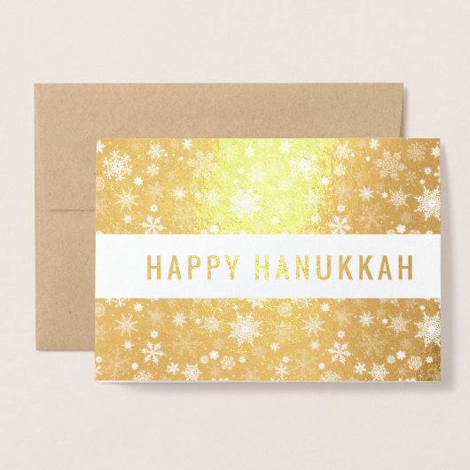 Happy Hanukkah Folie Kaarten (Voorkant met envelop)