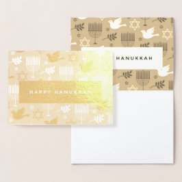 Happy Hanukkah Folie Kaarten