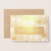 Happy Hanukkah Folie Kaarten (Voorkant met envelop)