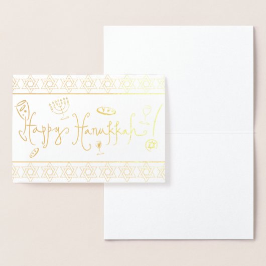 Happy Hanukkah Folie Kaarten (Display)