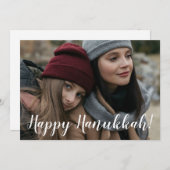Happy Hanukkah Foto Feestdagenkaart (Voorkant / Achterkant)