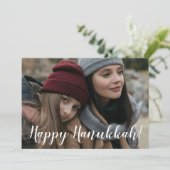 Happy Hanukkah Foto Feestdagenkaart (Staand voorkant)