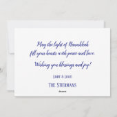 Happy Hanukkah Foto Feestdagenkaart (Achterkant)