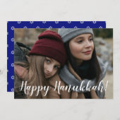 Happy Hanukkah Foto Feestdagenkaart (Voorkant / Achterkant)