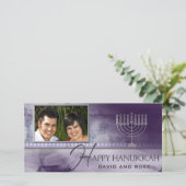HAPPY HANUKKAH Foto Wenskaart sjabloon (Staand voorkant)