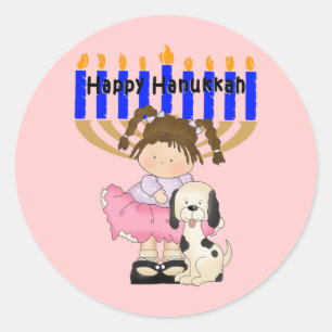 Happy Hanukkah Friends Ronde Sticker